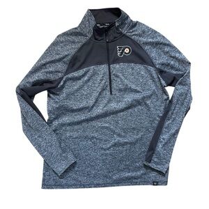 Philadelphia Flyers Half Zip Womens Size XL Extra Large Gray Black Long Sleeves